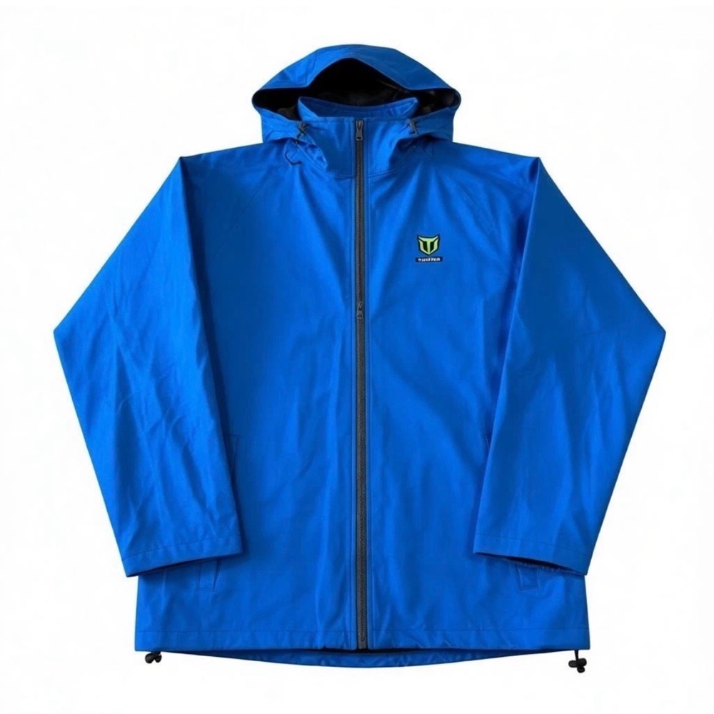 TIDEWE Men's Blue Waterproof Hooded Rain Jacket Size Medium. Excellent Condition
